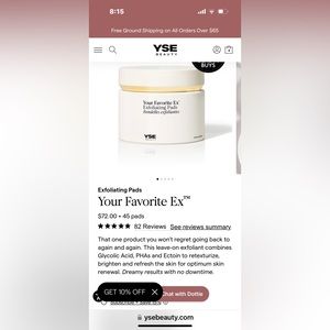 YSE beauty ex pads and wide awake eye corrector